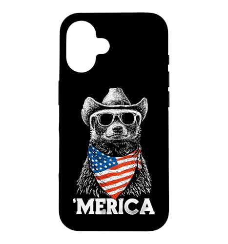 Honey Badger �J�E�{�[�C�n�b�g �A�����J���� �o���_�i �T���O���X �X�}�z�P�[�X iPhone 16 �p
