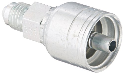 Image of Aeroquip 1AA4MJ4 Carbon Steel Global TTC (Thru the Cover) Crimp Hose Fitting Male SAE, Straight, 1 /4 inch Hose ID, 7 /16 inch - 20 Thread