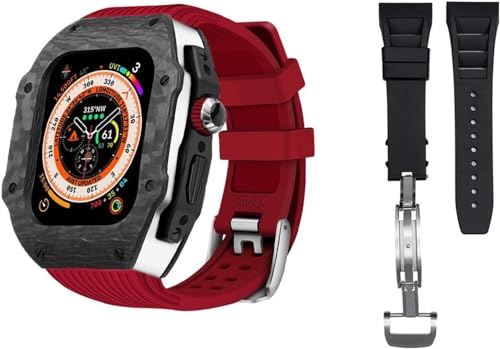 Bracelet Apple Watch carbone SCHIK : l'élégance du fermoir métal pour homme