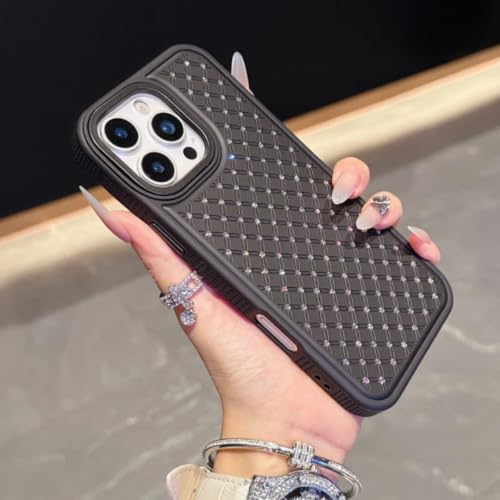 Coque iPhone 12 Pro Max antichoc mate et unie noire à paillettes