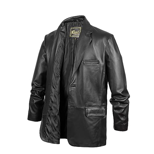 REED Men's Premium Lamb Skin Leather Blazer (Imported)4
