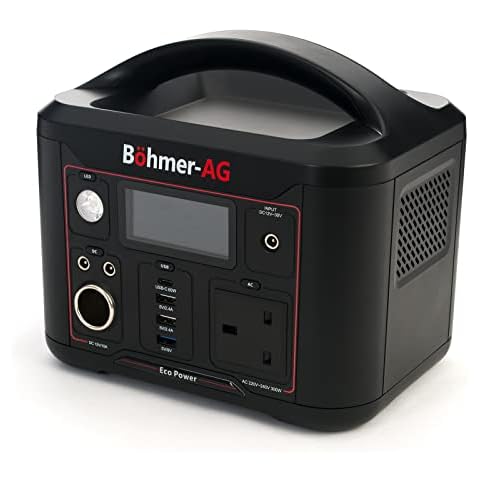 Böhmer-AG EcoPower 300W Portable Power Station Pure Sine Wave Solar Generator 220-240V 78000mAh/280.8Wh Fast & USB PD 60W Charge Outdoor, Camping, Travel, Home, Campervan & Fishing Cover