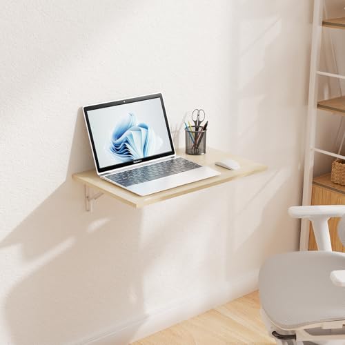 GOYLSER Laundry Room Wall Mounted Folding Table, Kitchen Restaurant Home Bar Work Table, Waterproof Easy to Install and Clean