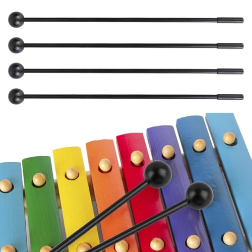 4-teiliges Set Xylophonschlägel, Schlagzeugzubehör, Drumsticks Marimba-Zubehör, Glockenspiel-Zubehör, Glockenschlägel