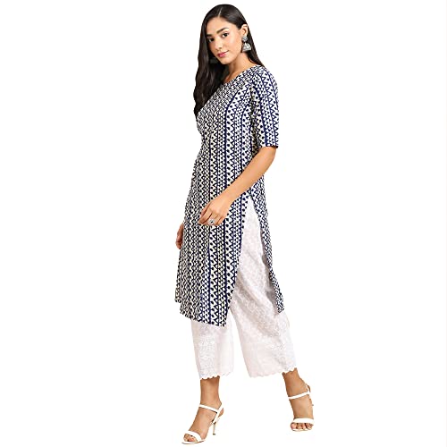 Image of Pinkmint Women's Crepe Floral Regular Kurta