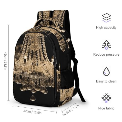 Mochila para portátil versátil con candelabro de cristal de día 2