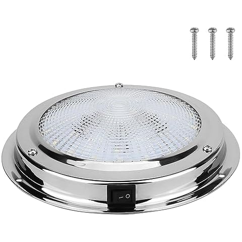 RVZONE 12V LED Marine Dome Light with Switch Cover
