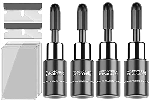 BOLMQHTS Windshield Repair Kit, Windscreen Repair Resin Kit, Windshield Repair Resin, Auto Glass Crack Repair Kit, for Car Windshield Repair Kit (4Pack)