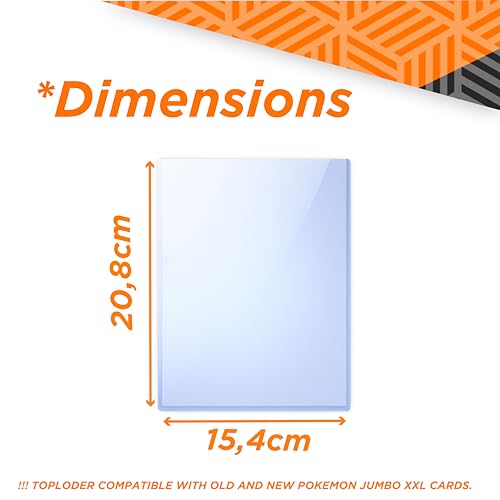 Friki Monkey FMTOPXXL10 XXL Toploader for Pokemon Cards 15 x 21 cm - Protective Hard Sleeves for Jumbo Cards (Pack of 10) - Image 2