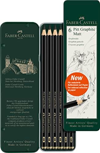 Faber-Castell Graphite Pencil Pitt Graphite Matt Tin of 6