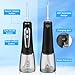 Water Flosser,300ML Water Pulse flossers-5 Modes&6 Replaceable Jet Tips for Teeth Cleaning and Flossing,Rechargeable (Black)