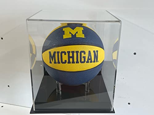 MINI Basketball case with Black Acrylic Wall Mount with pegs