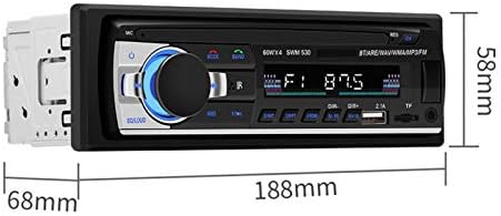 PUSOKEI Single Din In Dash Car Radio MP3 Player, MP3 Player, CD, DVD, MP3, USB AM FM Radio Receiver, Dual USB Car Mounted FM Radio Bluetooth Hands Free Call Lossless Music MP3 Player