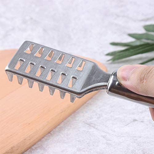 Escova de raspador de peixe de aço inoxidável Removedor de escama de peixe Escova de raspagem Escova