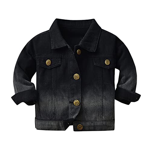 Toddler Baby Boys Girls Fall Clothes Thin Denim Jackets Kids Tie Dye Ripped Jeans Coats Button Down Outerwear