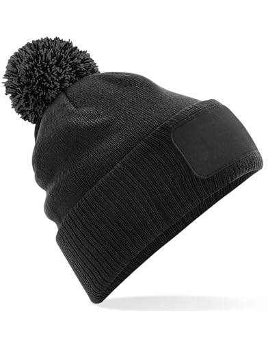 SAUTE STYLES Personalised Unisex Pompom Beanie Hat for Men & Women | Customization with Your Own Photo/Logo/Text/Name | Waterproof & Stylish Cuffs Design | Comfortable Durable & Weather Protection