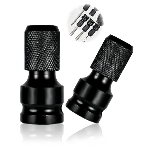 Lot De 2 Porte Embouts, Adaptateurs De Douille, Adaptateur D'embout De Visseuse À Percussion, Adaptateur D'embout De 1/2 À 1/4, Connecteurs Robustes En Acier Au Carbone Pour Douilles