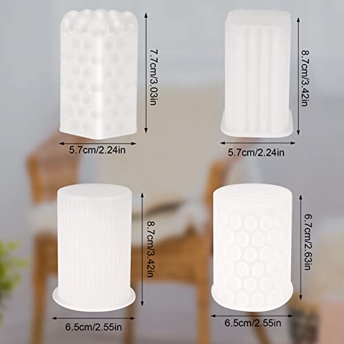 Bubuny Silikon Kerzenformen Set mit 4 Stück in 3D für DIY Kerzen