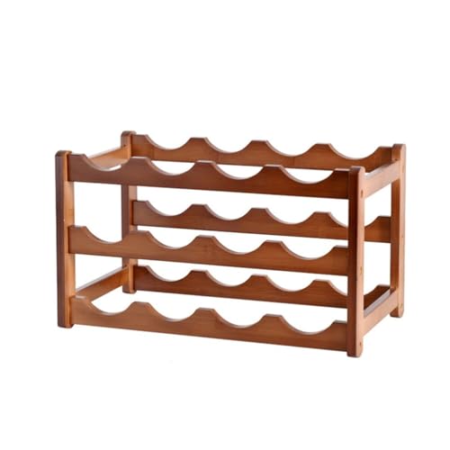 Solution de rangement pour bar à domicile : casier à vin en bambou empilable