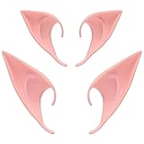 BBTO 2 Pairs Halloween Latex Elf Ears Cosplay Masks Fairy Goblin Ears, Dark Color