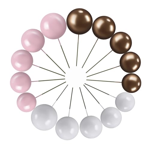 CONGARTENO 50piezas Adornos Coloridos Globos Decorativos Adornos para Tartas y Cupcakes