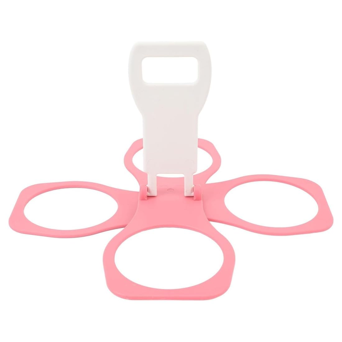 Wesafrae Foldable Cup Holder - 4-Hole Capacity Beverage Tray, Reusable, Portable Cup Holder, Hand-Held Cup Holder