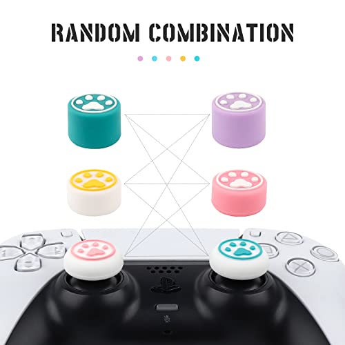 Image of 6 Pcs Cute Thumb Grip Button Cap Compatible with PlayStation 5 (PS5), PlayStation 4 (PS4), Xbox One, Xbox Series X /S, Nintendo Switch Pro Controller Joystick Grips Accessories