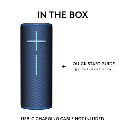 Image of Ultimate Ears MEGABOOM 4 Portable Waterproof Bluetooth Speaker with Powerful 360-Degree Sound and Thundering Bass, Floating Speaker with 20-Hour Battery and 147ft (45m) Range - Blue