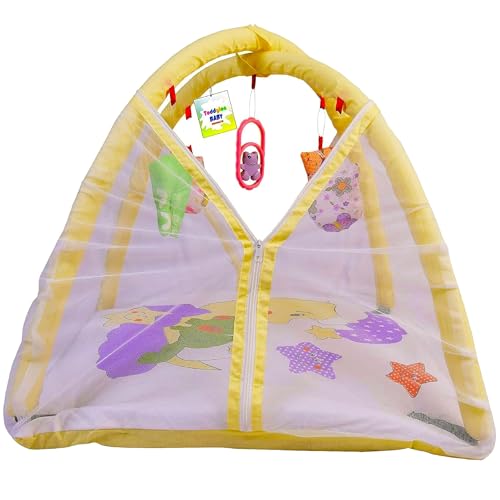 Image of Toddylon Baby Bedding New Born Bed | Mosquito Net | Mattress | Play Gym | Insect Protection | Infants Safety Net | Baby Boys Girls (0-6 Months)