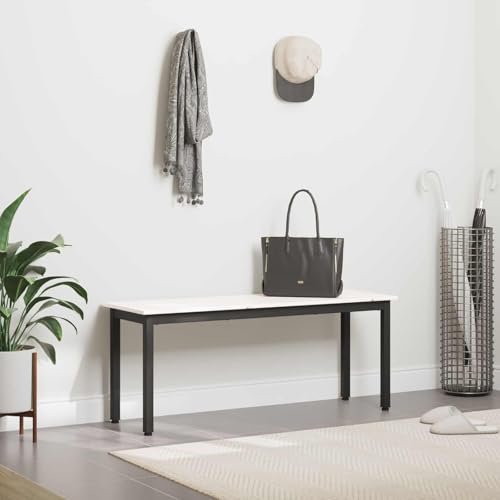 Banco de comedor moderno de 110 cm en madera y metal para salón 5