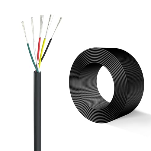 Fil de cuivre étamé flexible 5 conducteurs 26AWG PVC 600V 320ft