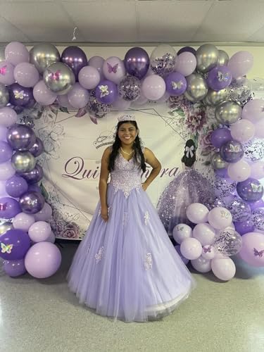 QXMYOO Vestido de baile de 15 anos para festas de 16 anos, vestido de princesa para adolescentes, Es