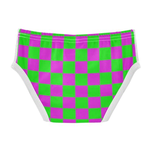 Pink Green Buffalo Checkered Toddler Boy's Underwear 2T2