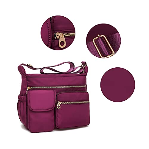 NOTAG Crossbody Purses for Women Nylon Multipockets Messenger Shoulder Bags Lightweight Daily Pocketbooks4