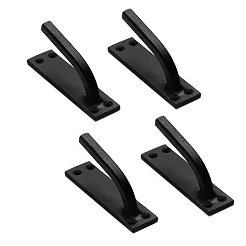 26テツブヒン 角棒 フック アイアン 鉄製 吊り下げ 壁面付け用 SKHS 4個セット