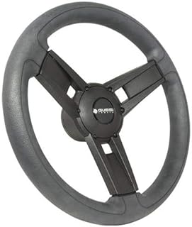 Gussi Italia Giazza Black Premium Italian-Made Steering Wheel for Golf Carts - No Hub Adapter Needed