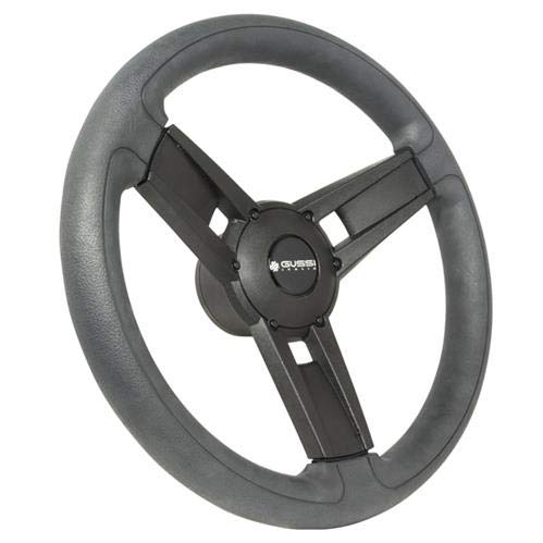 Gussi Italia Giazza Black Premium Italian-Made Steering Wheel for Golf Carts - No Hub Adapter Needed (Yamaha (All Models))