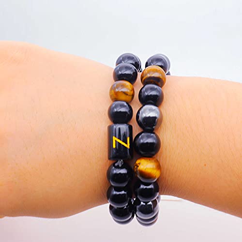 Pulsera de cuentas de piedra natural para hombre miniatura 2