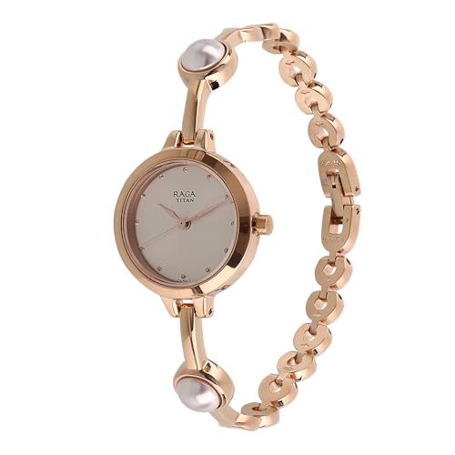 Titan Raga Quartz Analog Grey Dial Metal Strap Watch for Women-NS2576WM01 - Image 3