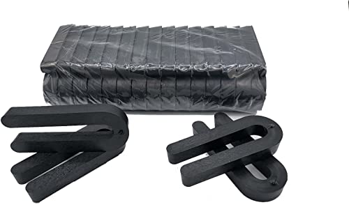 Image of 1 /2 x 1-1 /2 x 3-1 /2 Plastic Horshoe Shims - Black - 30 /Pack