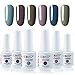 Produktbild Elite99 UV Nagellack Set Vanille Grau Serie, UV LED Soak Off Gel Polish Gel Nägel Gellack Set 8ML XCH-6Stück