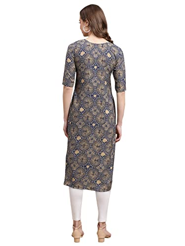 Image of Pinkmint Women's Crepe Digital Print Straight Kurta [Pack of 6] (CKE-329-353-330-333-341-343)