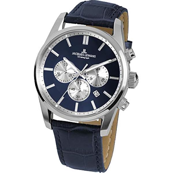 JACQUES LEMANS Herrklocka 42-6B, rem, rem, rem