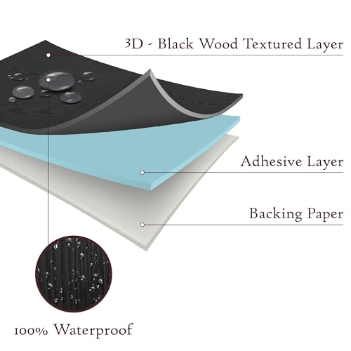Very Berry Sticker VBSSL514 Black Wood Grain Wallpaper Border thumb #2