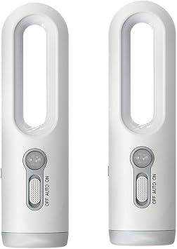 2 Pack Portable LED Night Light with Sensor Rechargeable Emergency Light for Power Outages and Bedside Use 15W Eye-Caring LED Light with Touch Control and Motion Detection