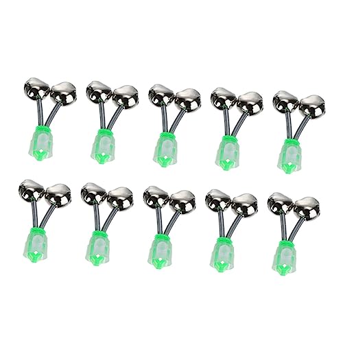 Mipcase 10pcs Fishing Alert Bells Night Fishing Gear Portable Rod Bells Tackle