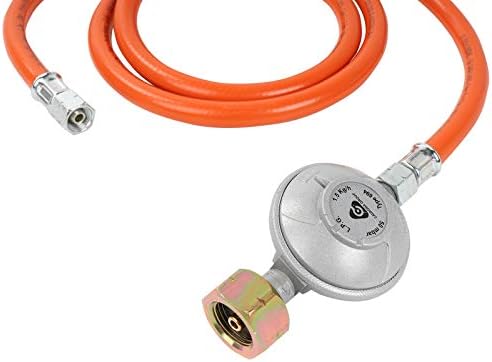 Bade Gas pressure regulator 50 mbar, 1.5 m hose, screw connections 1/4 inch left, G607