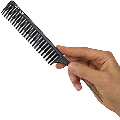 Premium "Vellen" Needle Stick Comb | Ideal For Highlights, Antistatic Professional Comb Hairdresser | Hairdressing Teeth For Heathering And Coloring | Styling For Women & Men (Black) #TOP1