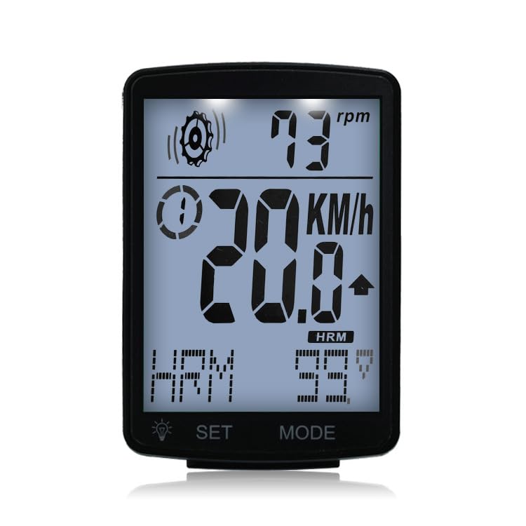 Digital Bicycle Speedometer, LCD Display with Backlight, Speed and Distance Monitor, Handlebar Mount