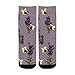 susiyo Artistic Lavender Bee Pruple Hiking Socks Boy Girls - Cushioned Crew Socks for Kids Soft, Breathable & Seamless Toe for All-Day Comfort